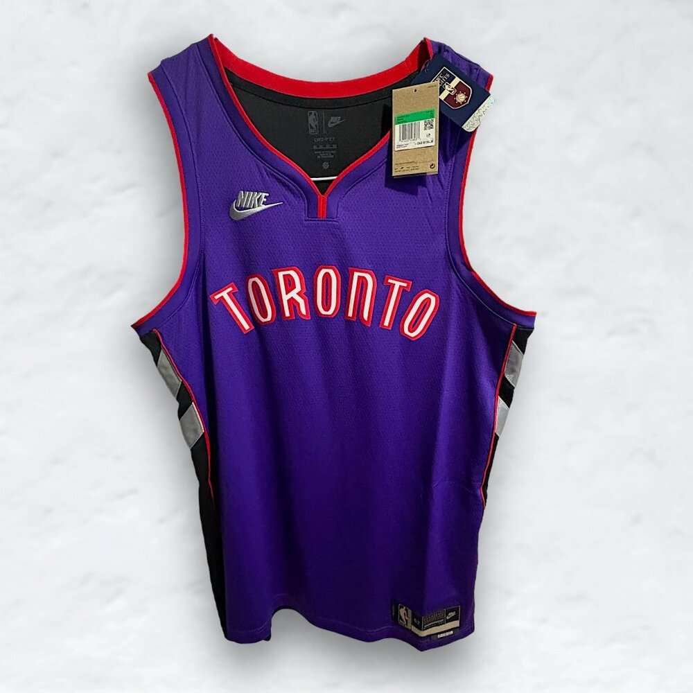Nike NBA Toronto Raptors Swingman HWC Throwback Logo Blank Jersey FQ4688-504